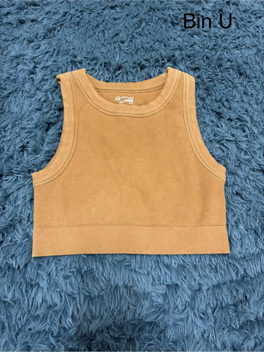 Signature8 Cropped Tank Top in Camel